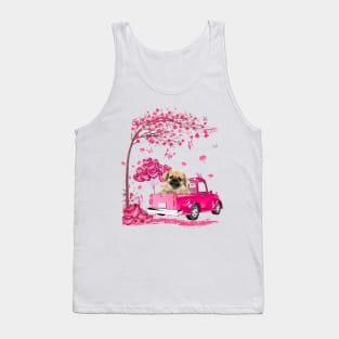 Valentine's Day Love Pickup Truck Tibetan Spaniel Tank Top